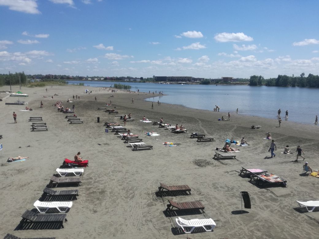 Барнаульский пляж на острове Помазкин
